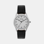 Seiko Dress Men Quartz White Dial Analog Leather Watch SUR303P1