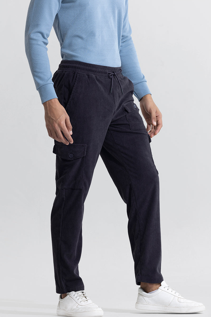 BlackTree Cullin Iron Grey Corduroy Cargo Pant