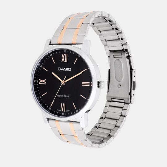 Casio Enticer Men Quartz Black Dial Analog Stainless Steel Watch A2156 - view 2