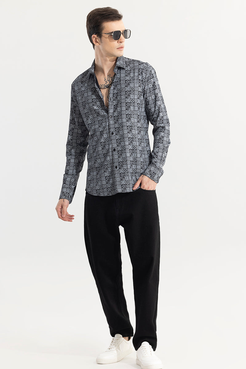 SNITCH Imprint Motif Black Shirt - view 3