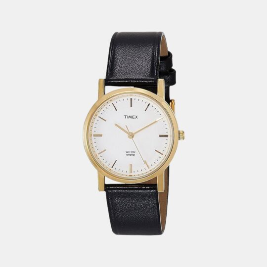 Timex Classics Men Quartz White Dial Analog Leather Watch A300