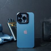 Apple iPhone 13 Series Clear Camera Protector Hidden Stand Logo Case