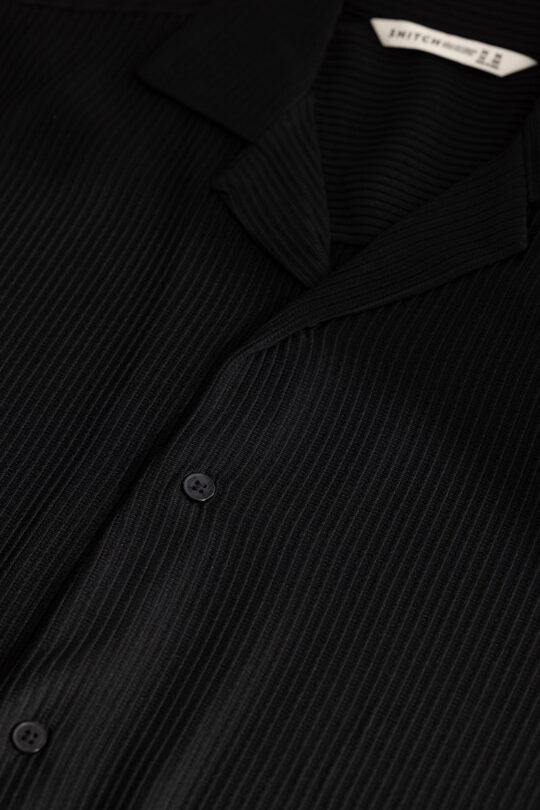 SNITCH Parallel Rib Black Shirt - view 2