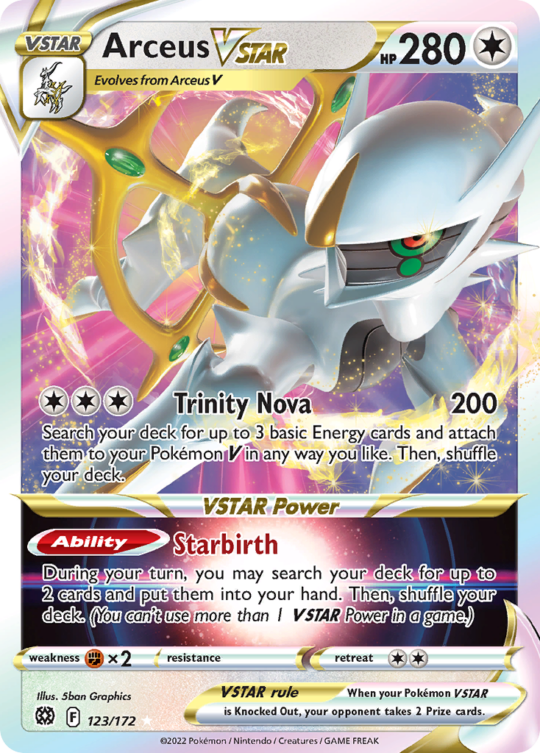 Arceus VSTAR - 123/172 - Rare Holo VSTAR