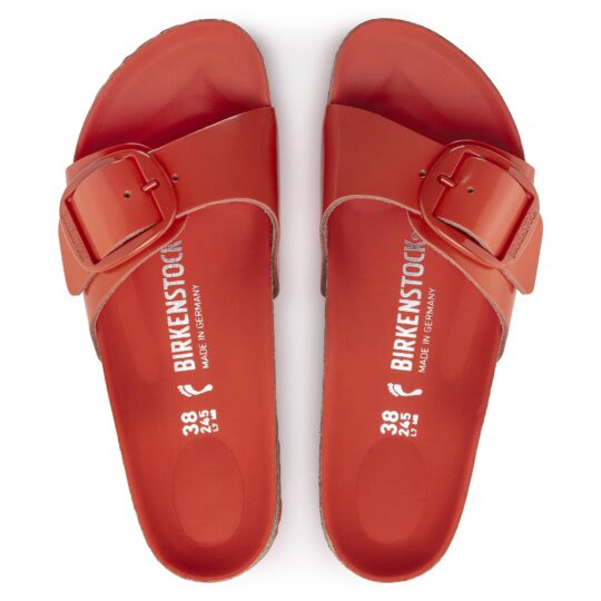 Birkenstock Madrid Big Buckle Natural Leather Patent - view 2