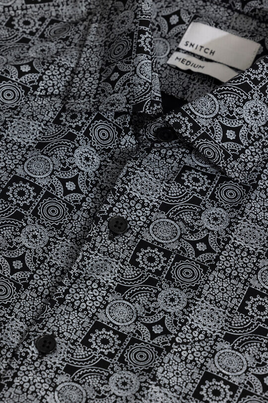 SNITCH Imprint Motif Black Shirt - view 2