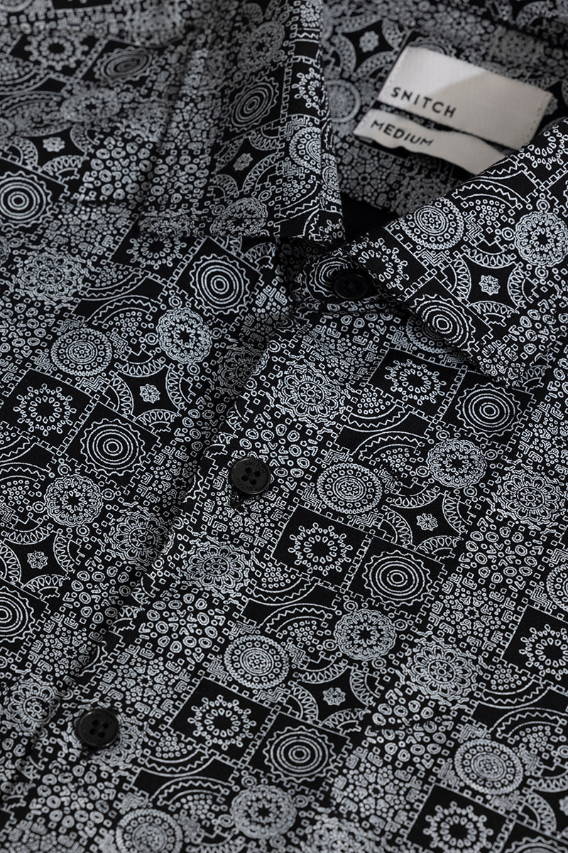 SNITCH Imprint Motif Black Shirt - view 2