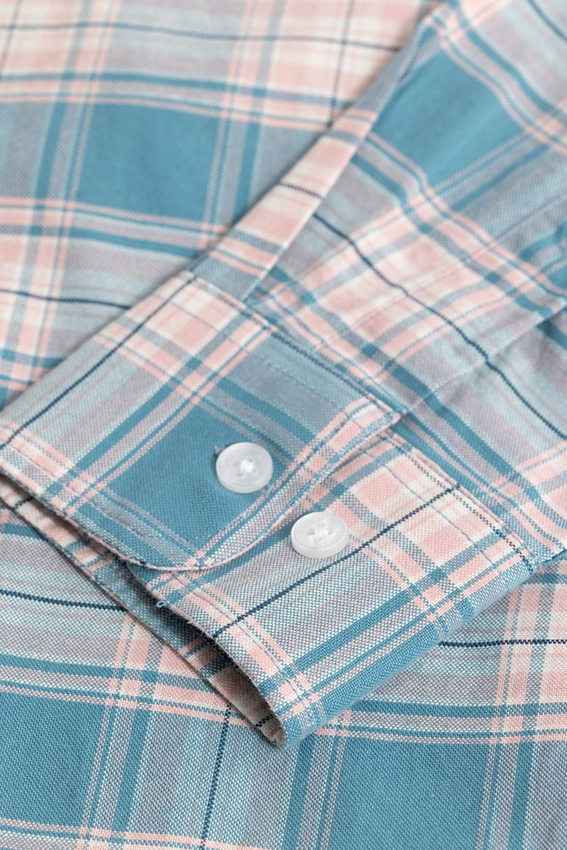 SNITCH Tartan Square Blue Checks Shirt - view 8