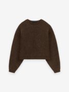ESSENTIALS Women's Heavy Waffle Cropped Sweater