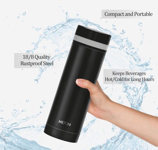 Milton Slim Thermosteel Vacuum Insulated Hot & Cold Water Bottle | 1 Pc - view 2
