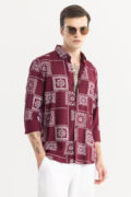 SNITCH Pixel Paisley Red Shirt