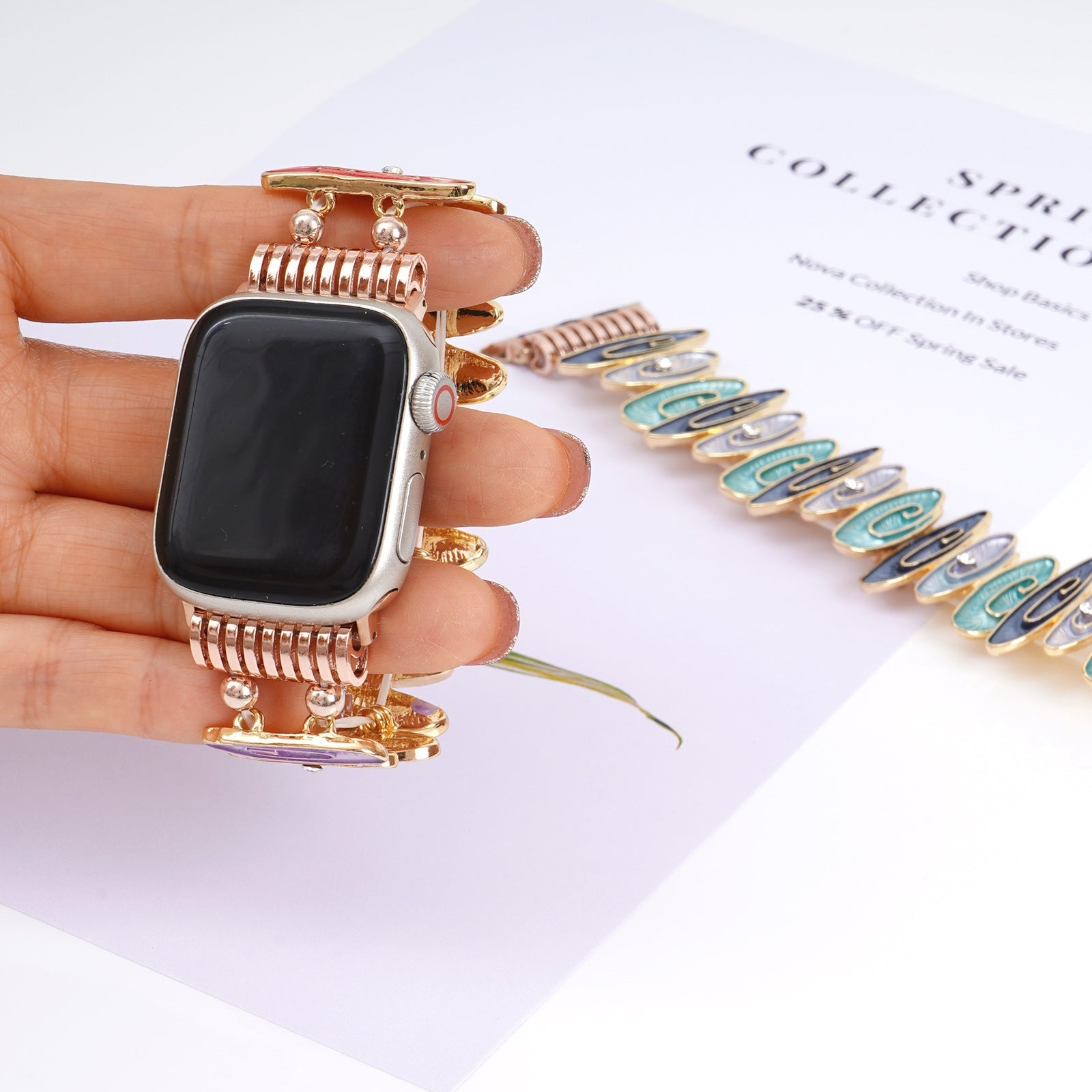 Peeperly Elegant Vibrant Alloy Bracelet for Apple Watch - view 8