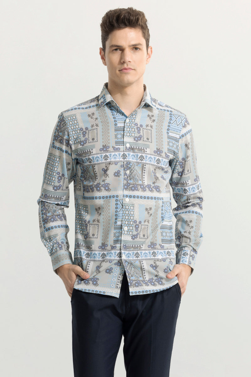 SNITCH Afroart Light Grey Shirt - view 5