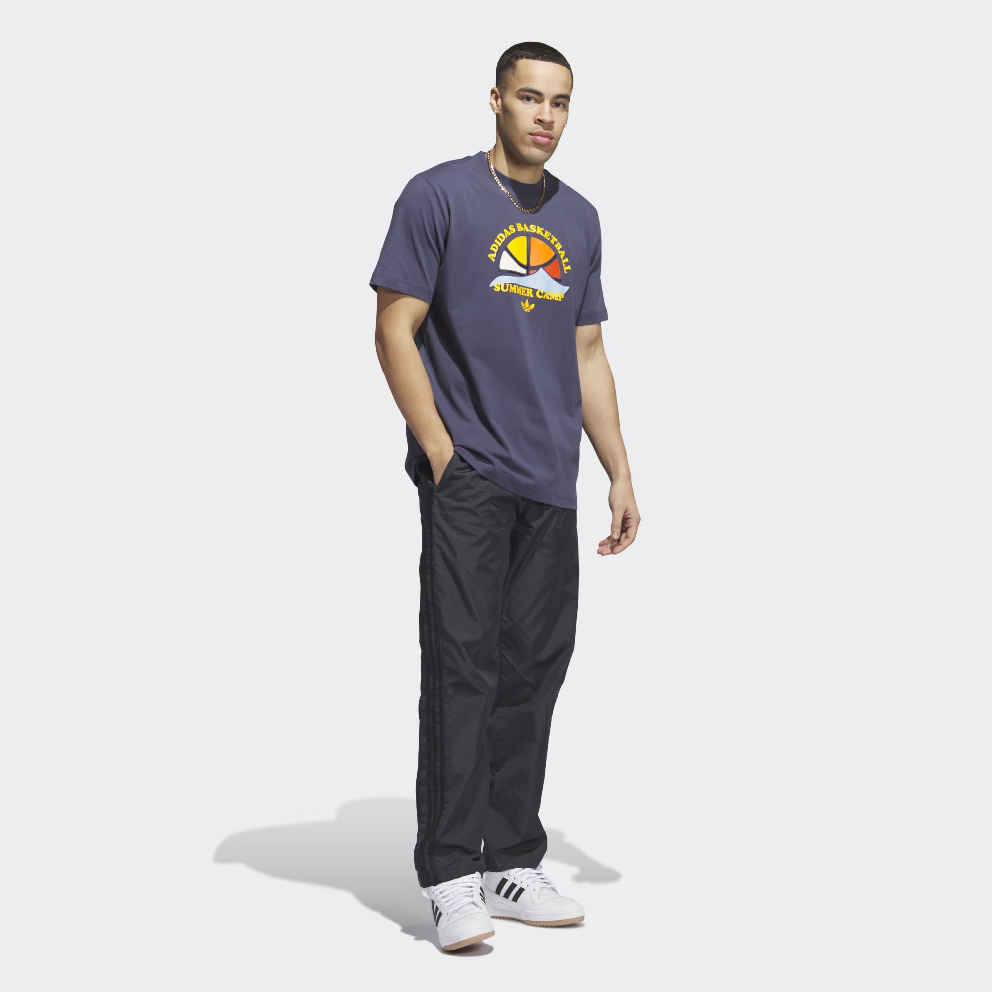 Adidas Originals | BASKETBALL SHORT SLEEVE TEE { SHADOW NAVY - view 6