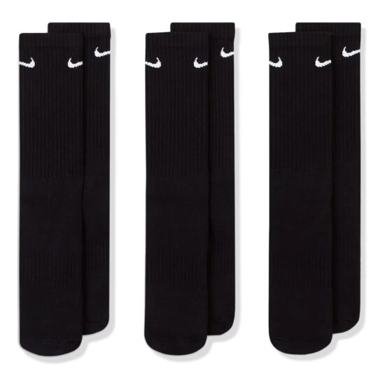 Nike Everyday Cushioned Training Black Crew Socks - 3 Pairs - view 2
