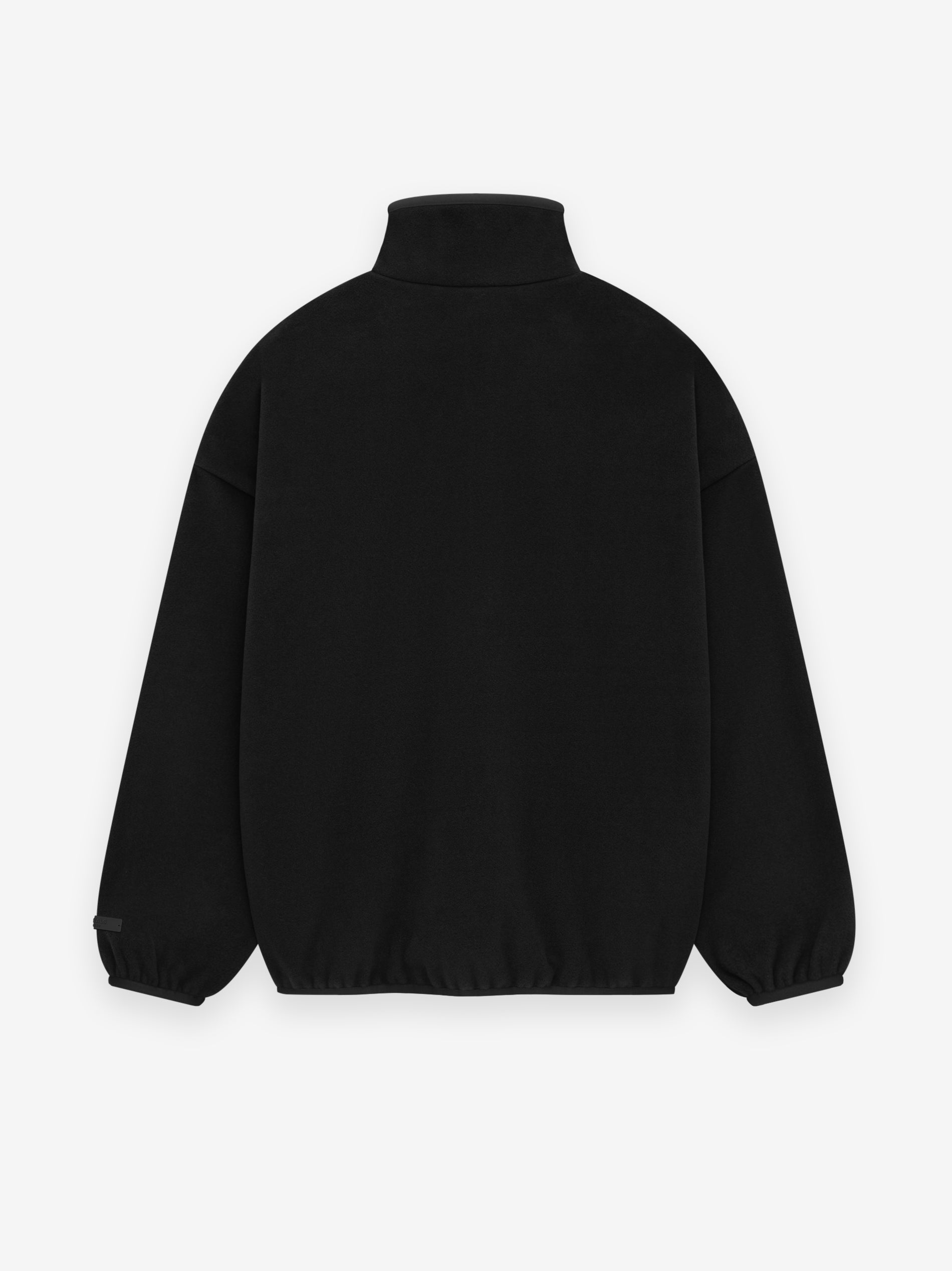ESSENTIALS Brushed Half Zip Pullover – Black - view 2