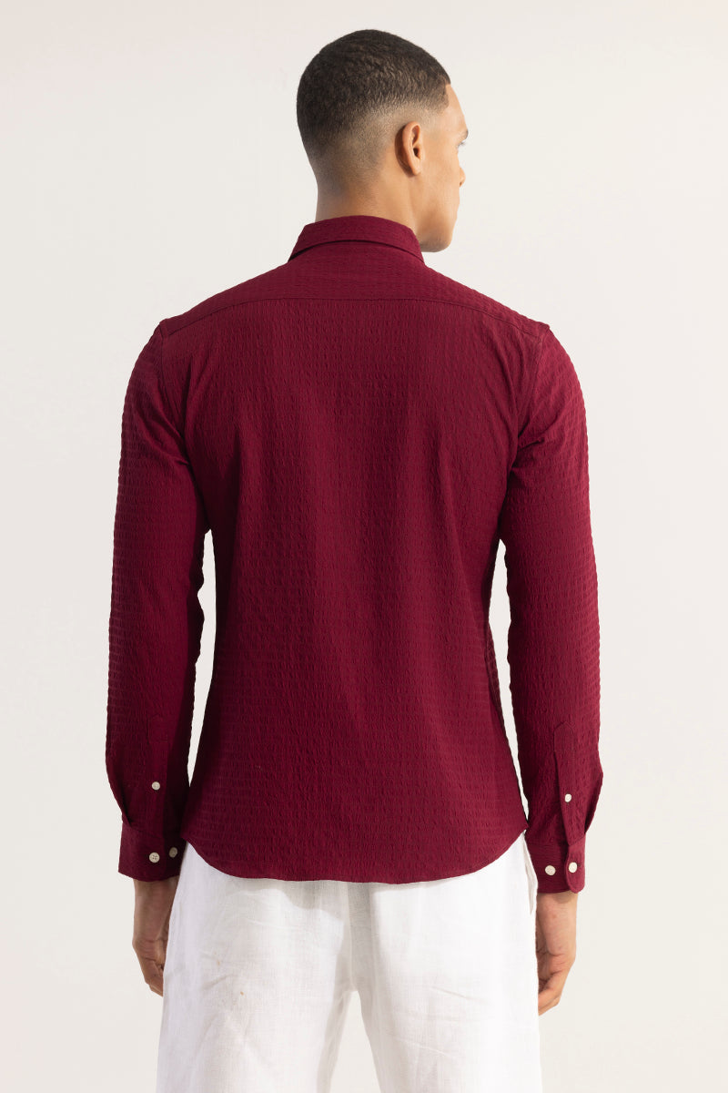 SNITCH AiryCheck Red Seer Sucker Shirt - view 7