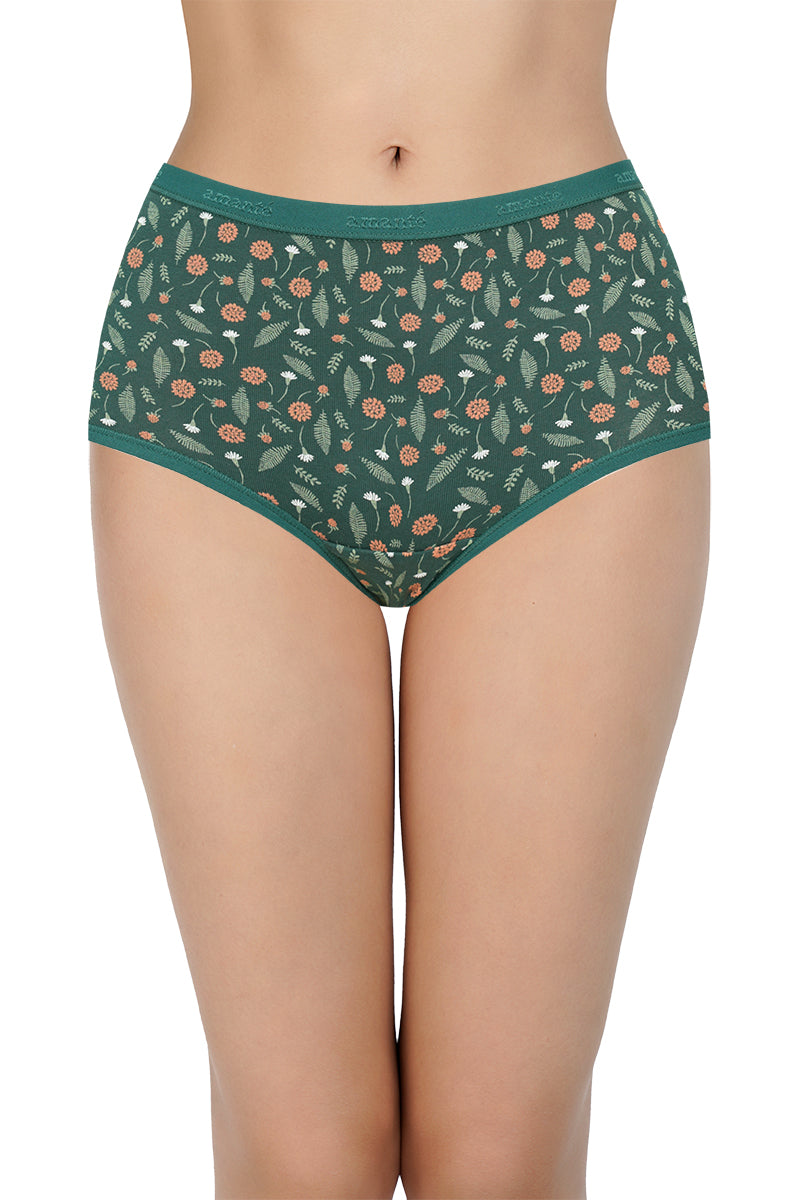 Amante Printed High Rise Full Briefs (Pack of 3) - view 2