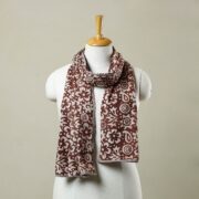 STOLES & SCARVES Brown - Cotton Hand Batik Print Stole 08