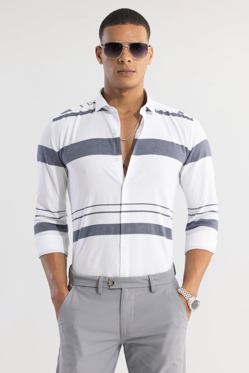 SNITCH Horizontal Lines Grey Shirt