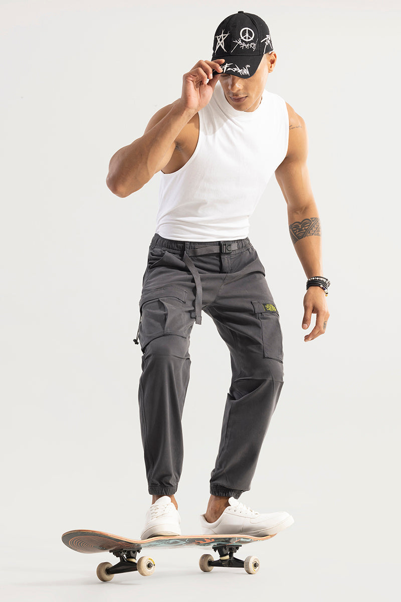 BlackTree Hexa-Pocket Grey Cargo Pant - view 3