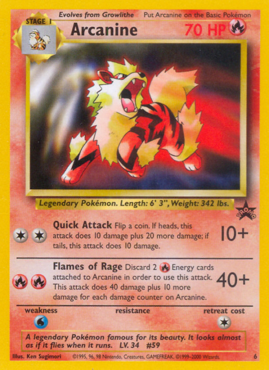 Promo basep-6 non-holo – Pokémon Arcanine - 6/53 - Promo [basep-6] [Non-Holo] - Arcanine - 6/53 - Promo