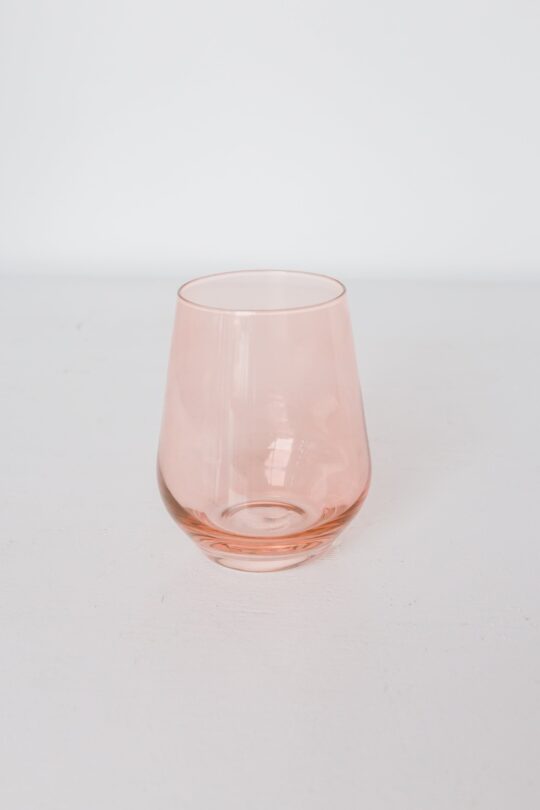 Estelle Colored Glass Estelle Colored Wine Stemless - Set of 2 {Blush Pink} - view 2