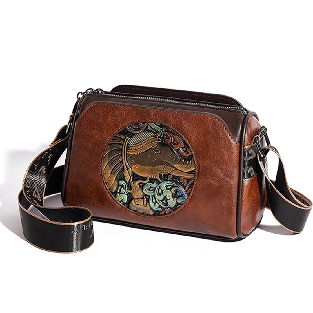 Peeperly Majestic Elephant Embroidery Sling Bag - view 4
