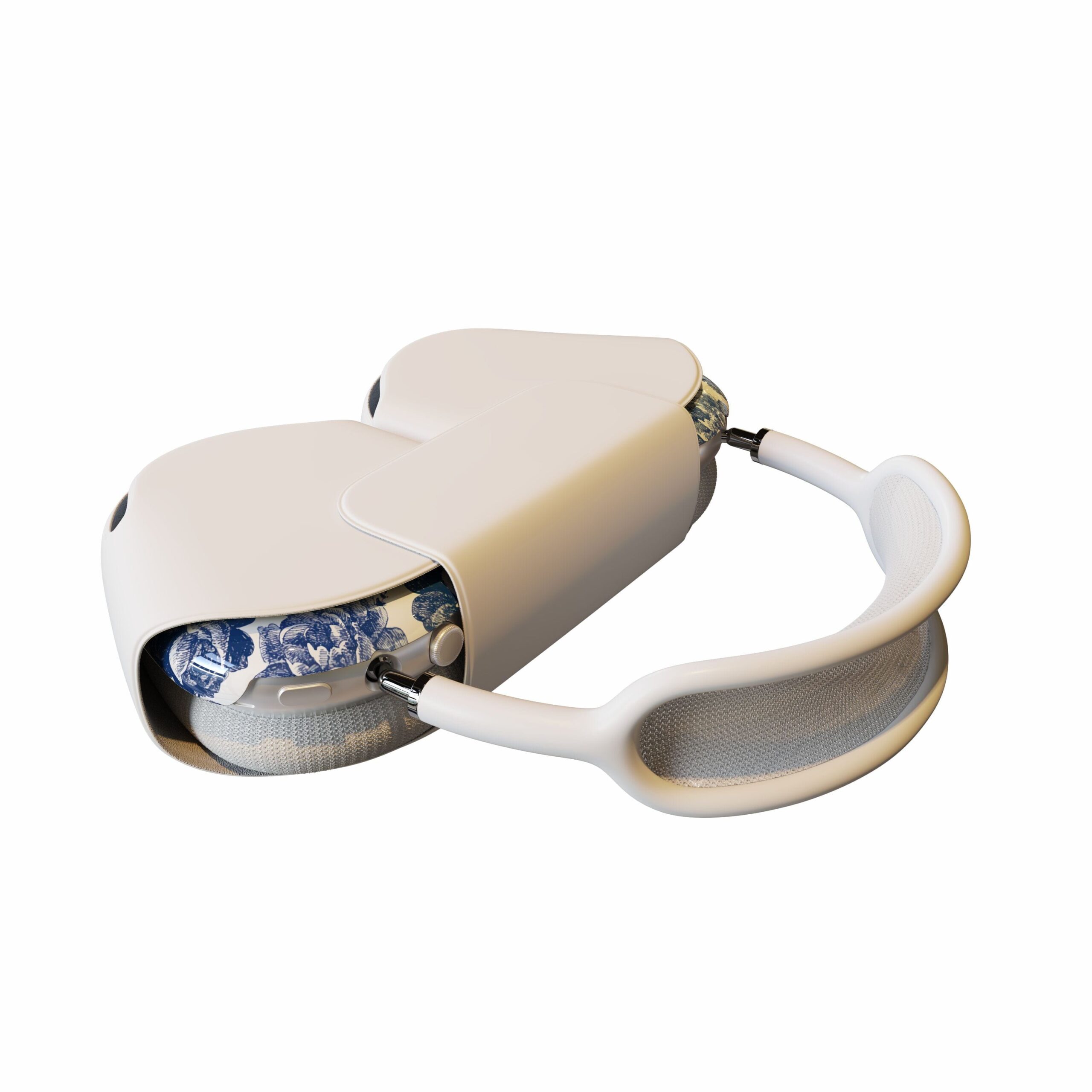 Casetry Rose to Fame | Blue & White Rose Floral AirPods Max Case - view 5