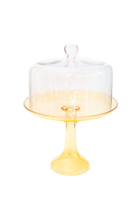 Estelle Colored Glass Estelle Cake Stand Dome - view 2
