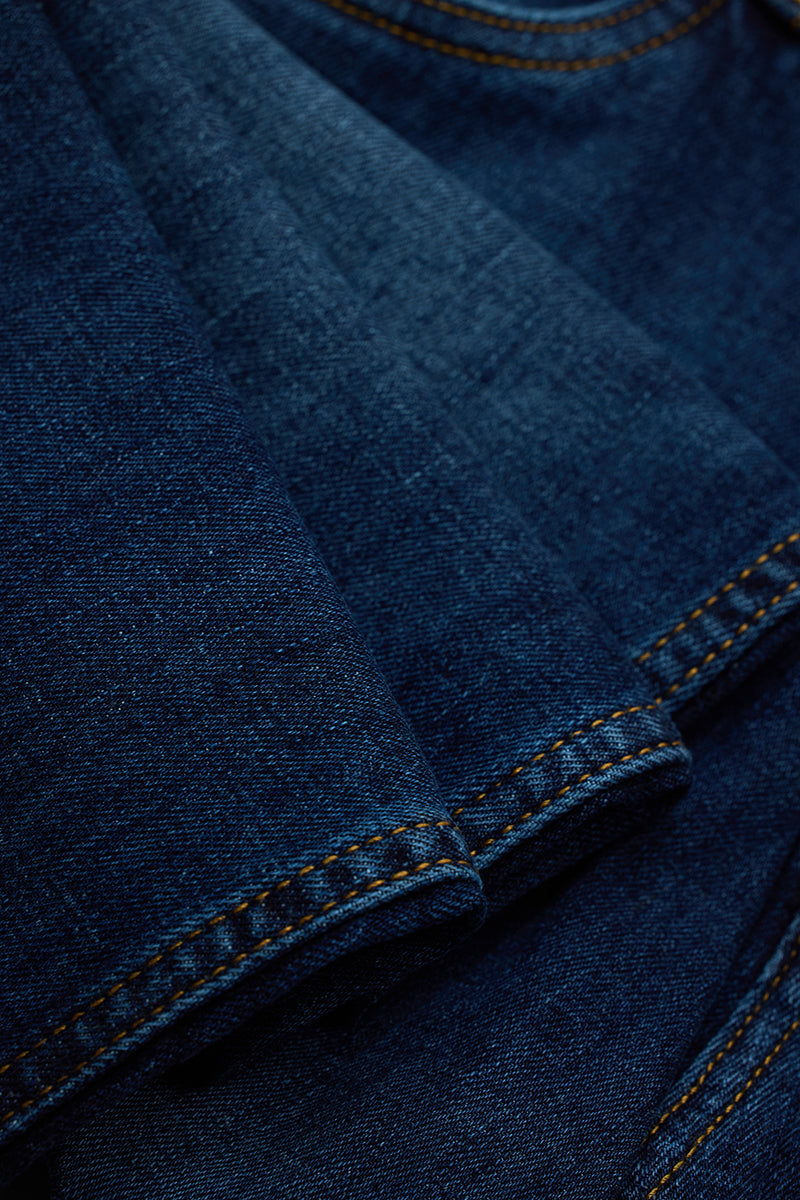 SNITCH Dark Blue Regular Fit Jeans - view 10