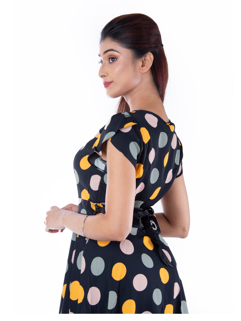 BLACKTREE POLKA DOT DRESS.