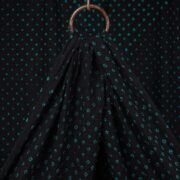 KACHCHH JI CHHAAP Black - Kutch Tie-Dye Mul Cotton Bandhani Fabric 01