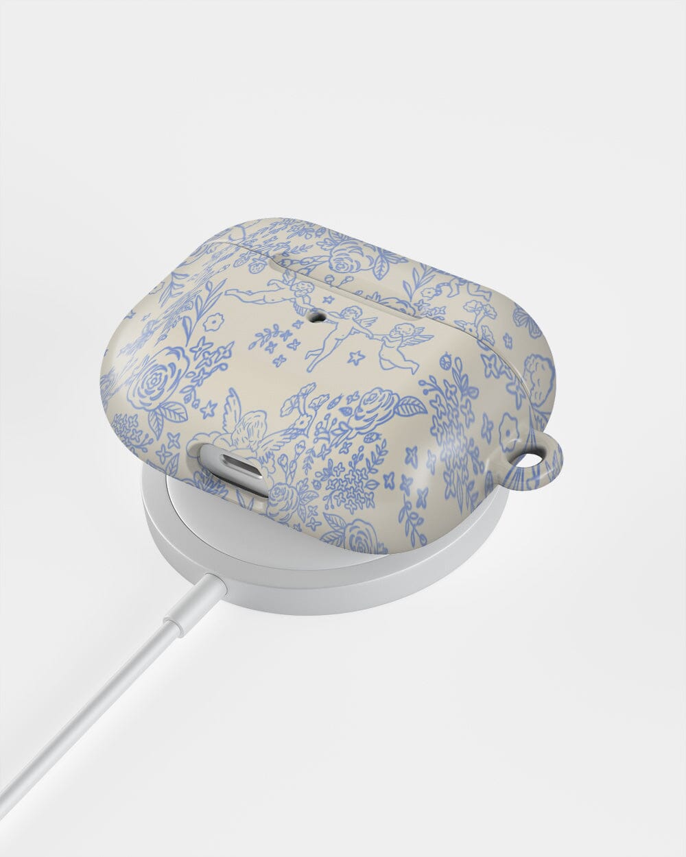 Casetry Cupid's Canvas | Periwinkle Floral AirPods Case - view 10