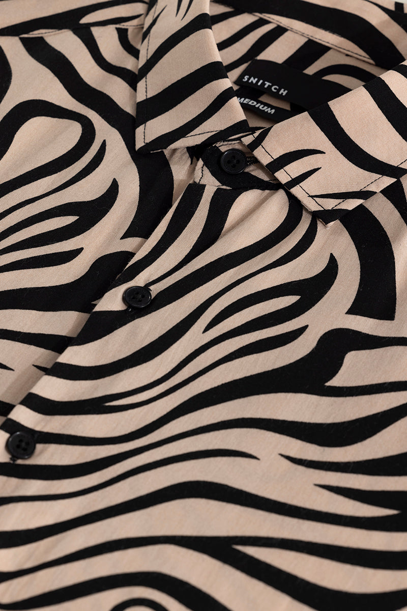 SNITCH Zebra Wave Beige Shirt - view 2