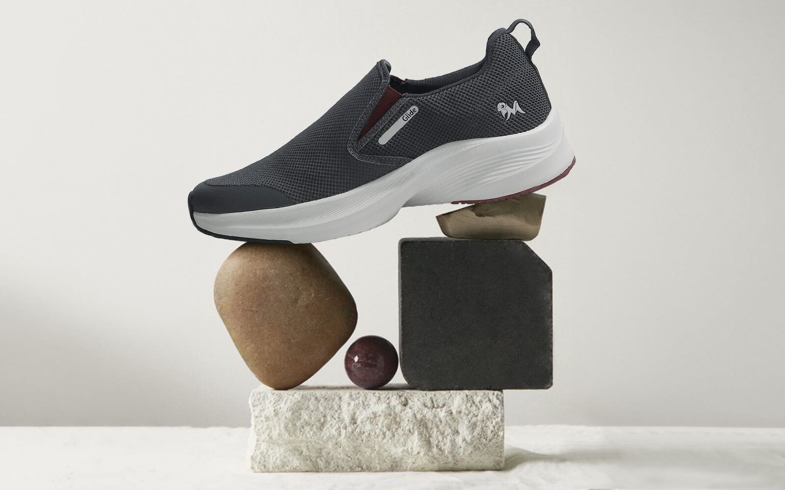Neeman's The Dependables : Dark Grey-Maroon - view 3