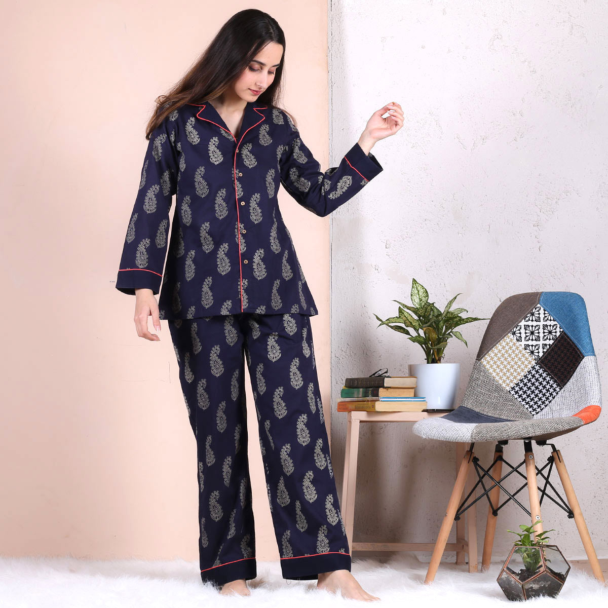 BlackTree Paisley Blue Pajama Set