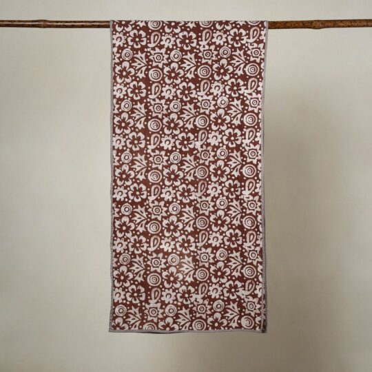 STOLES & SCARVES Brown - Cotton Hand Batik Print Stole 08 - view 2