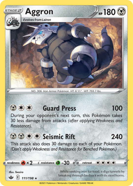 Rare swsh6-111 non-holo – Pokémon Aggron - 111/198 - Rare [swsh6-111] [Non-Holo] - Aggron - 111/198 - Rare