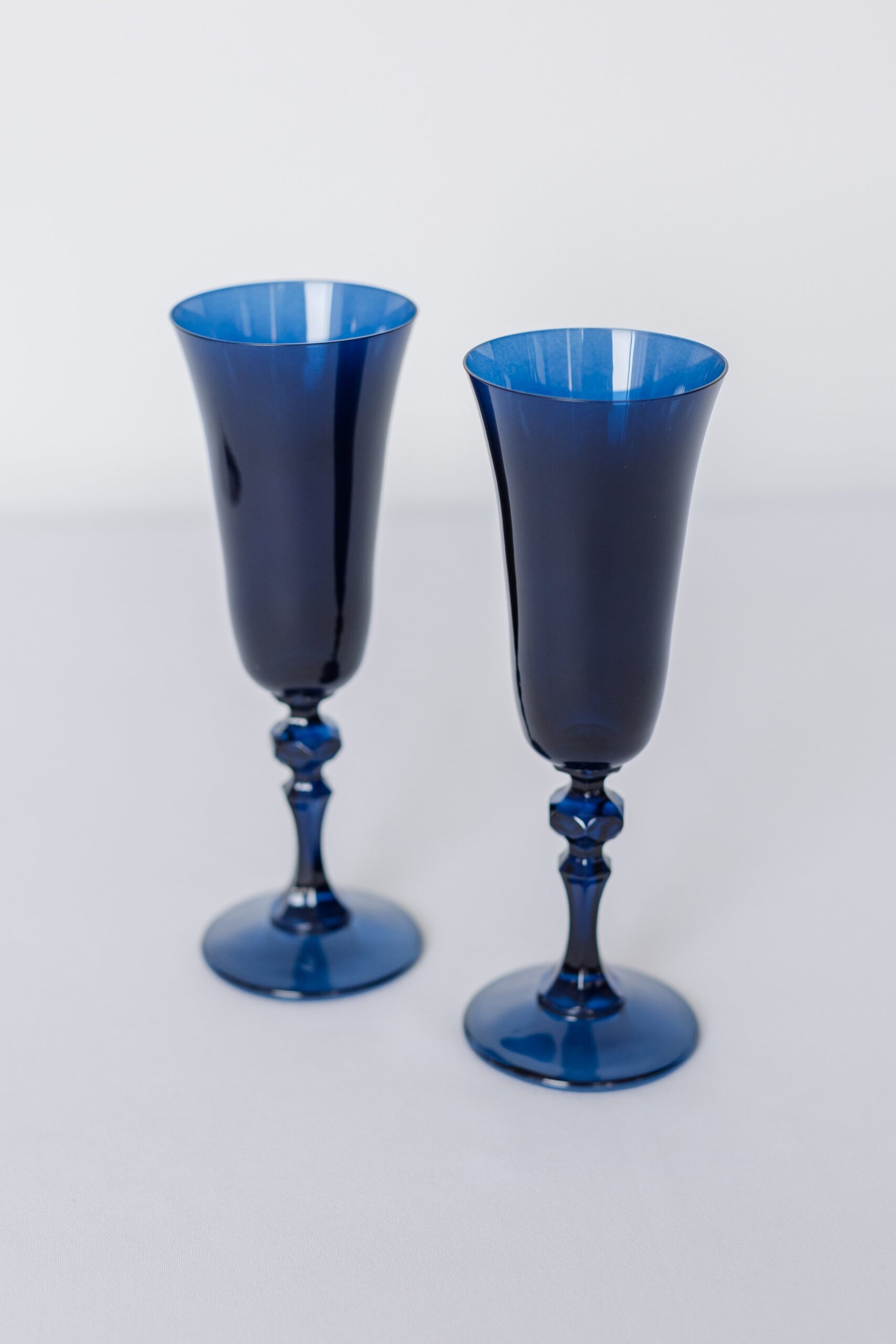 Estelle Colored Glass Estelle Colored Regal Flute - Set of 2 {Midnight Blue} - view 2