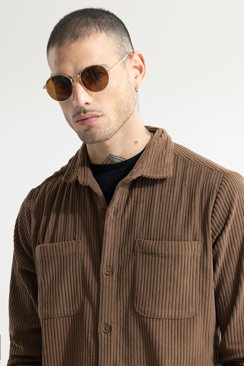 SNITCH Cozy Cord Brown Shirt - view 5