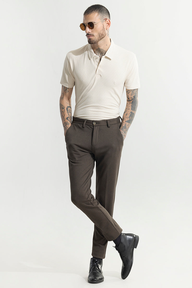SNITCH Triline Knit Cream Polo T-Shirt - view 3