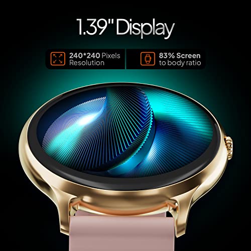 BlackTree Phoenix Bluetooth Calling Smartwatch, AI Voice Assistant, (Gold Pink) - view 3
