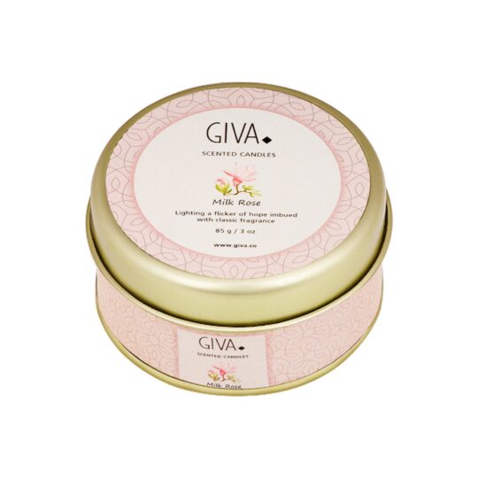 GIVA Jewellery Milk Rose Candle - view 2
