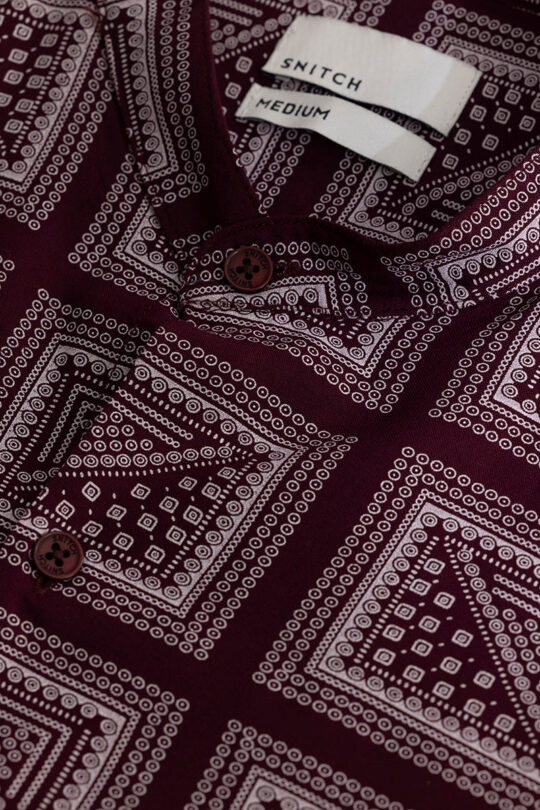 SNITCH Gridart Maroon Shirt - view 2