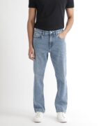 Rare Rabbit Men's Klune Blue Mid Wash Mid-Rise Regular Fit Jeans