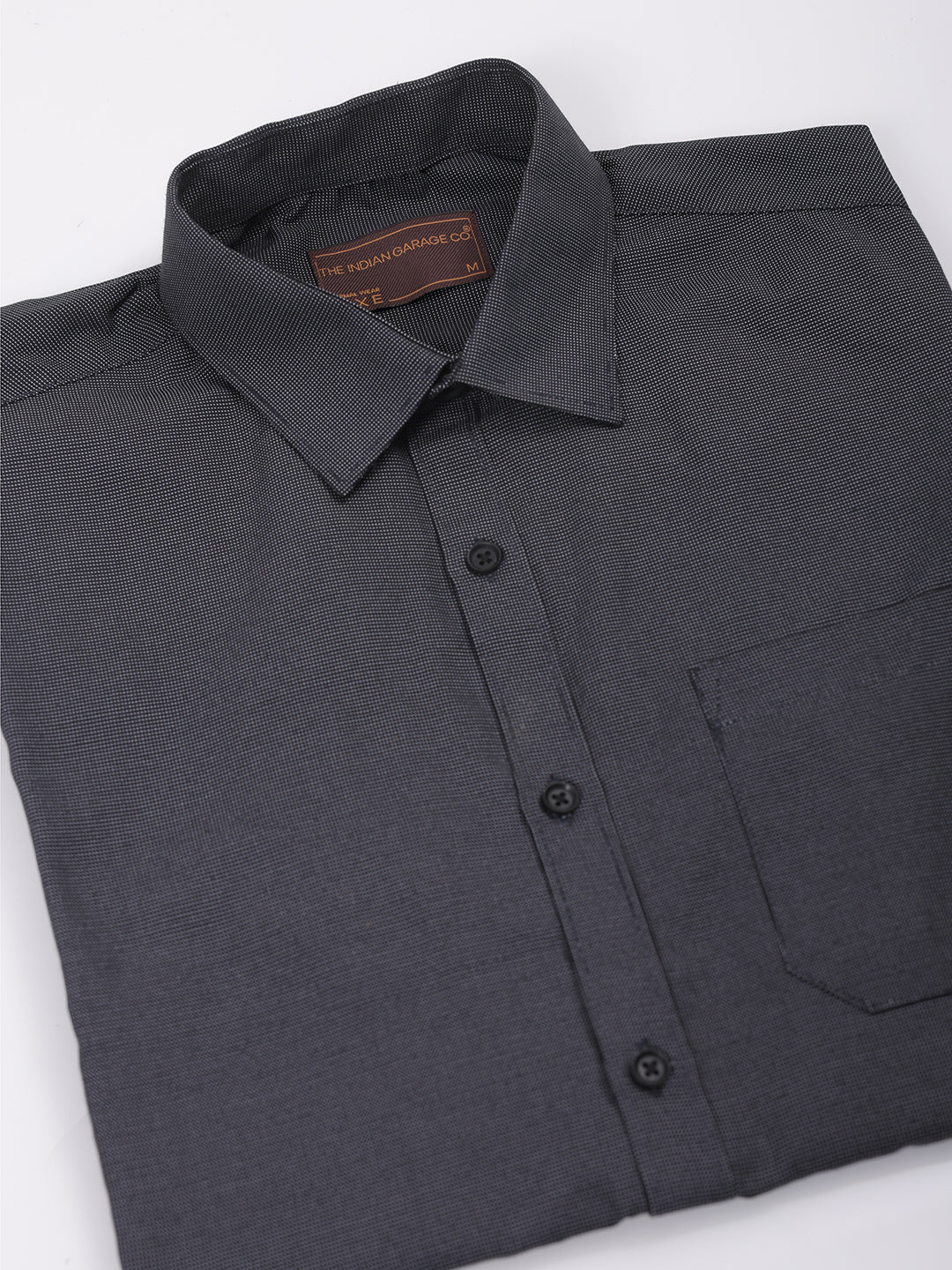 Luxe by TIGC Men's Black Slim Fit Solid Formal Shirt - view 8