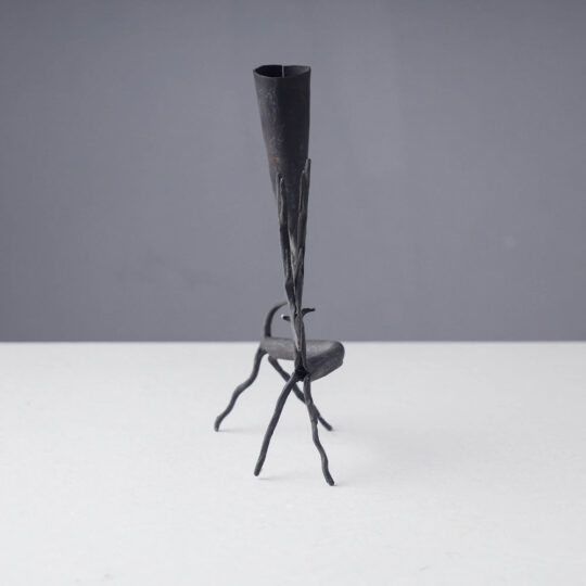 CHHATTISGARH HASTSHILP VIKAS BOARD Bastar Tribal Wrought Iron Deer Candle Stand (4 x 2 in) - view 2
