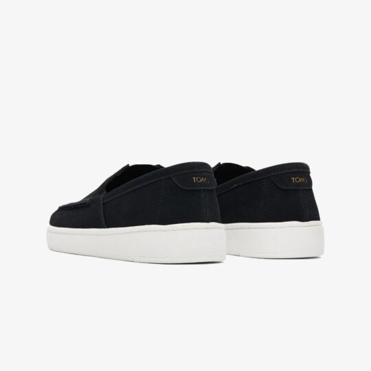 Toms | TRVL LITE SUEDE LEATHER BLACK LOAFERS { BLACK - view 2