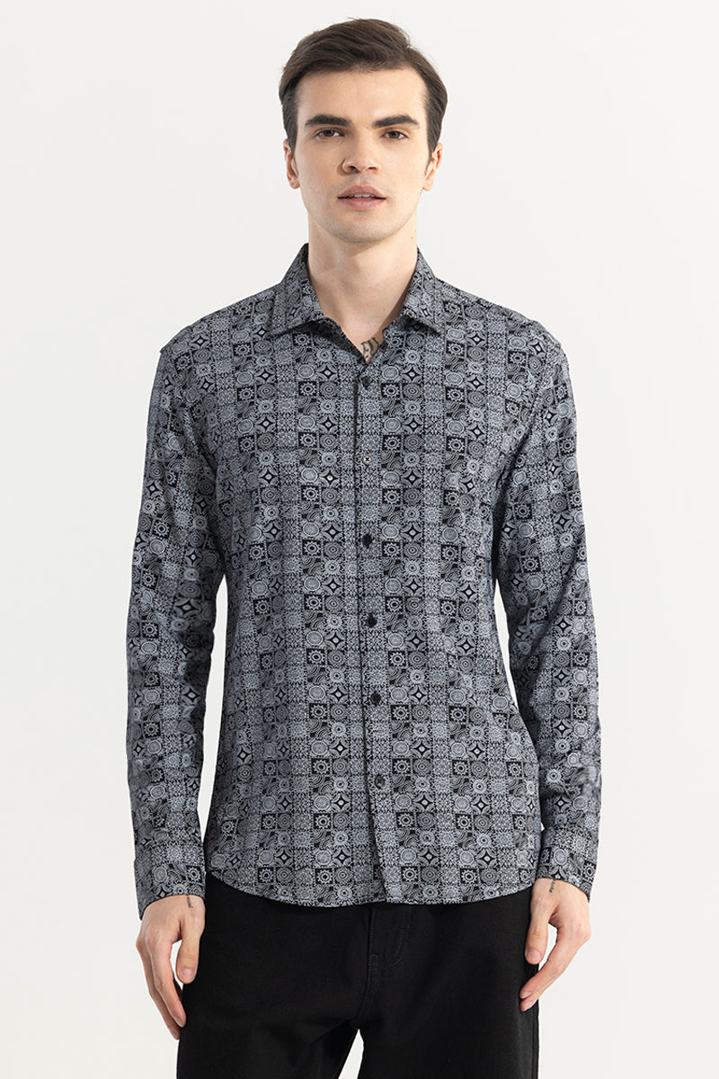 SNITCH Imprint Motif Black Shirt - view 5
